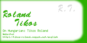 roland tikos business card